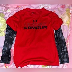 Boys under armor long sleeve dri fit top